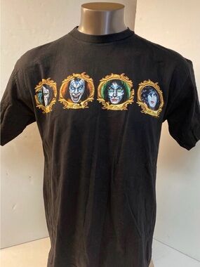 KISS Portraits Black Graphic Tee Psycho Circus
